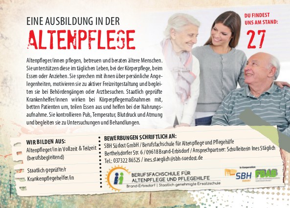 Altenpflegeschule auf Ausbildungsmesse vertreten